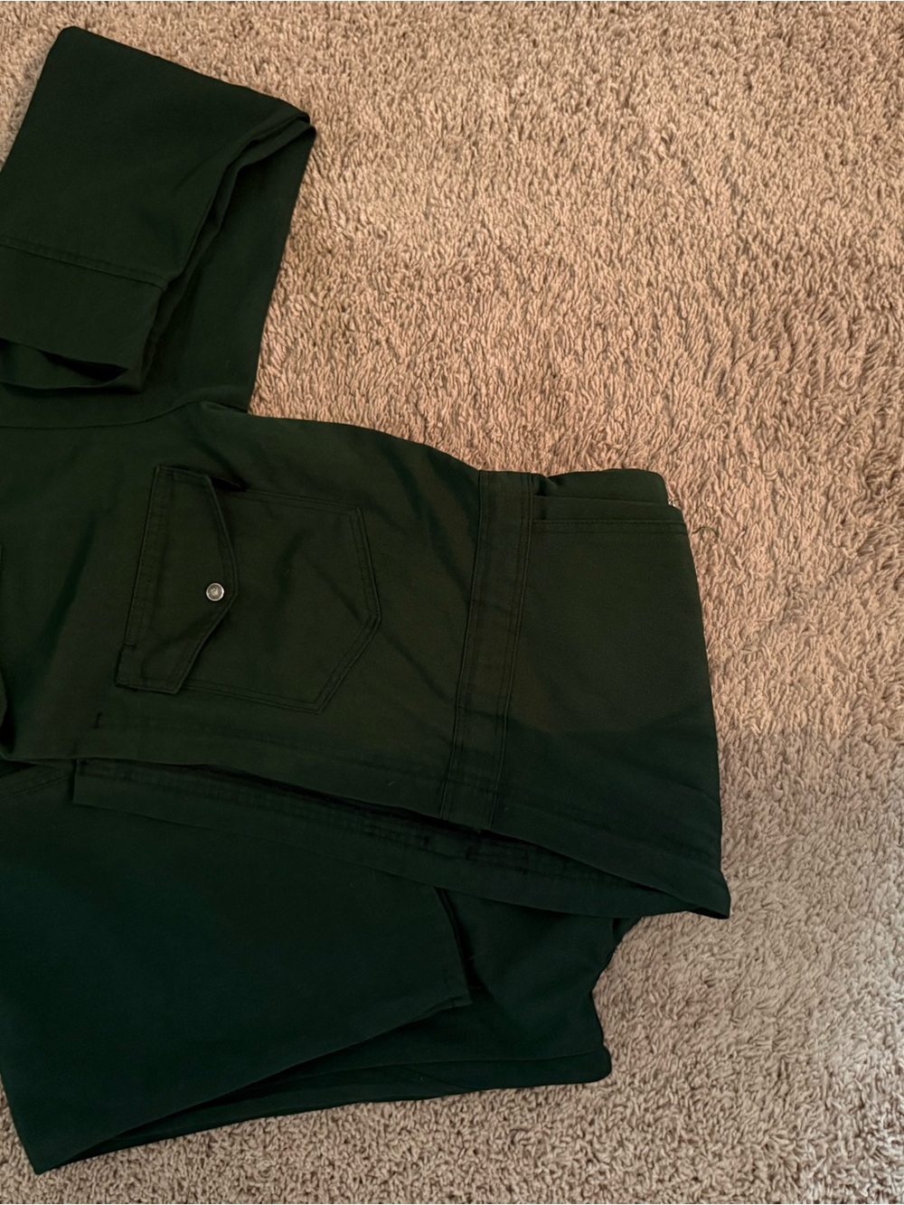 Men's Dark Green Hooded Jacket - Unbranded